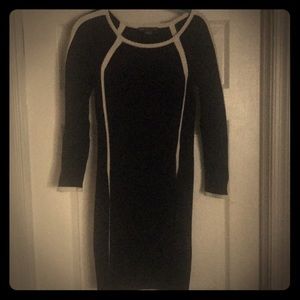 Armani Exchange black knit dress